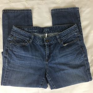 Womens Loft curvy straight washed jeans sz 10P